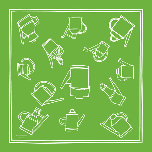 WATERING CAN - WHITE on APPLE